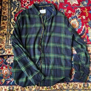 Plaid Flannel Shirt- size Large
